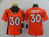Women Nike Broncos 30 Phillip Lindsay Orange Vapor Untouchable Limited Jersey,baseball caps,new era cap wholesale,wholesale hats